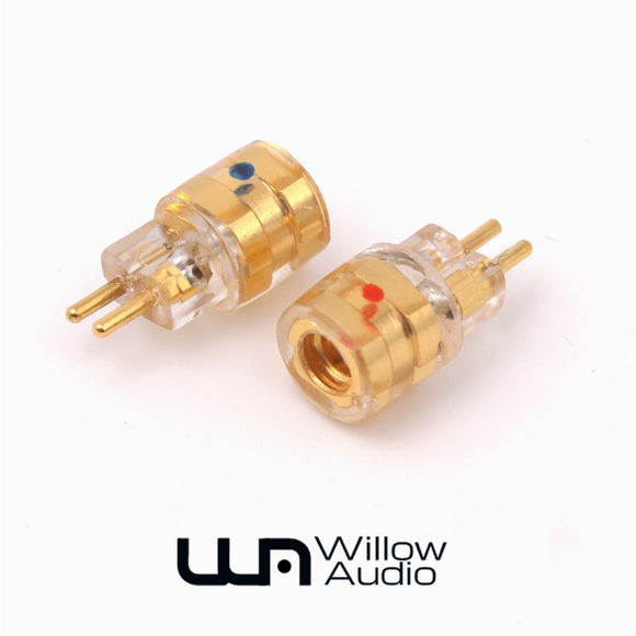 Willow Audio MMCX to 2-pin Straight Ultrashort IEM Connectors Adapter