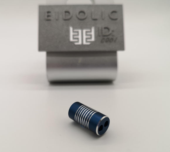 Eidolic E-SX6B Micro Y-splitter with blue aluminum/silver accents