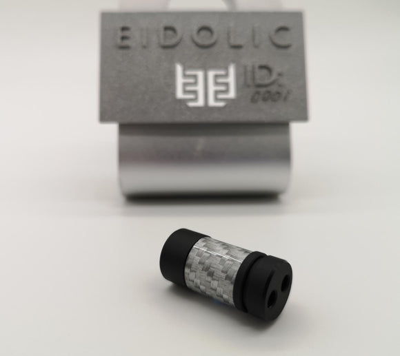 Eidolic E-SX4 Aluminum/Carbon Fiber Y-Splitter (Standard Size) Black with Silver CF